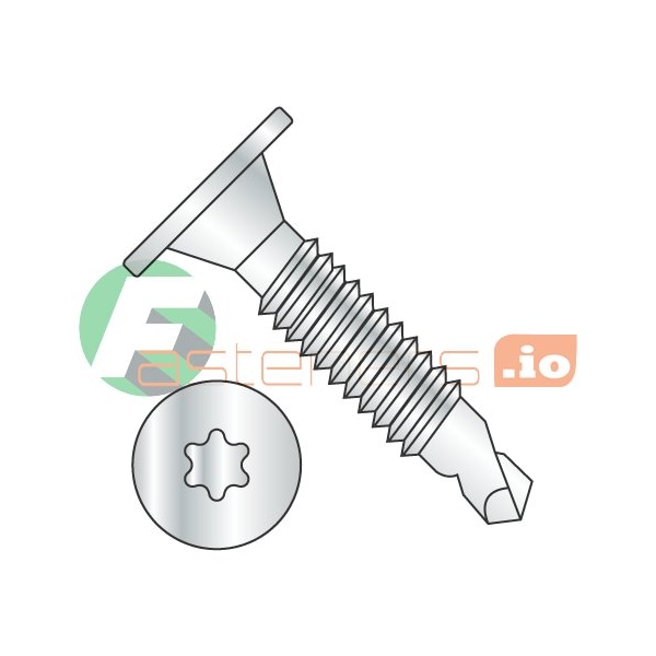 Newport Fasteners Self-Drilling Screw, #10 x 3/4 in, Zinc Plated Steel Wafer Head Torx Drive, 5000 PK 353985 - main